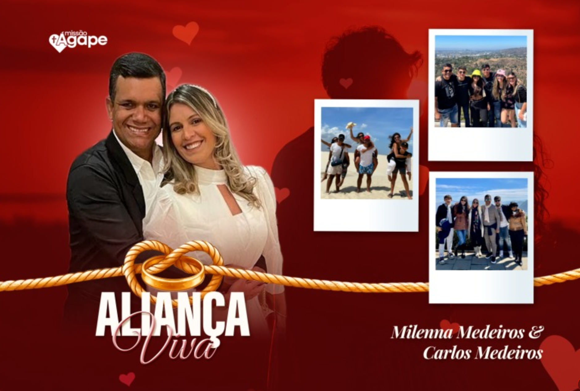 1ª Conferência Aliança Viva Ágape, Milenna e Carlos Medeiros